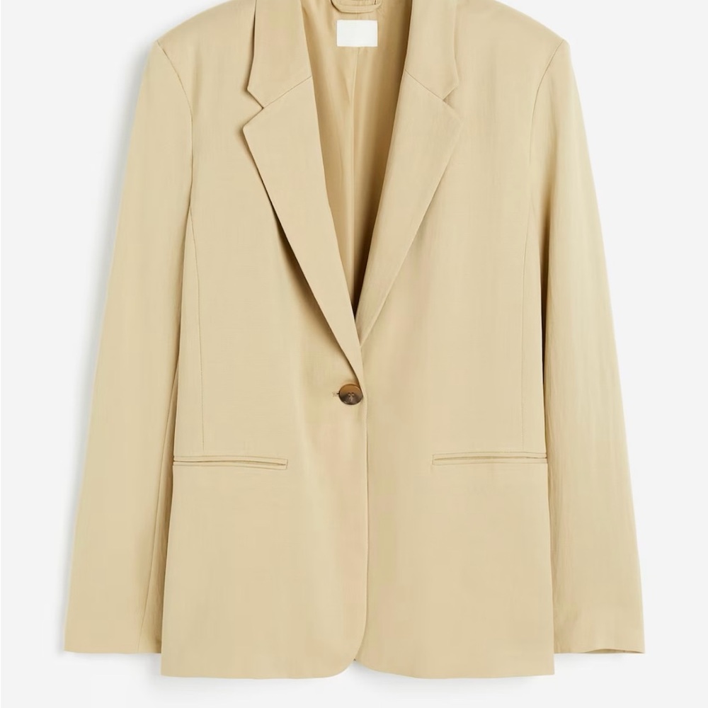 BRAND NEW with tags! H&M Oversized Blazer Light dusty yellow Size XS